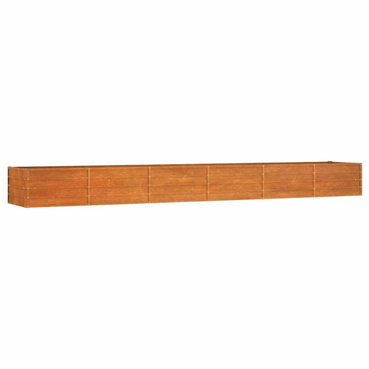 vidaXL Garden Raised Bed Rusty 480x80x45 cm Corten Steel