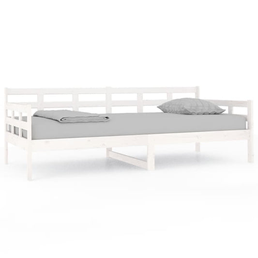 vidaXL Day Bed | White | Solid pine wood | 90 x 200 cm