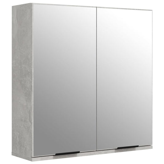 vidaXL Bathroom Mirror Cabinet Concrete Grey 64x20x67 cm