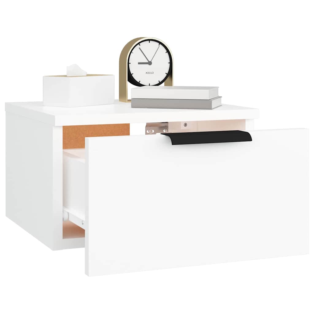 vidaXL Wall-mounted Bedside Cabinets 2 pcs White 34x30x20 cm