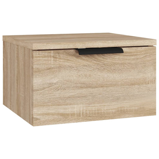 vidaXL Wall-mounted Bedside Cabinet Sonoma Oak 34x30x20 cm