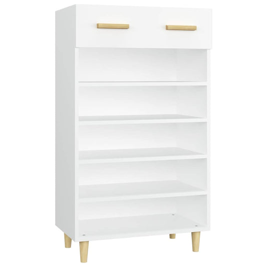 812780 vidaXL Shoe Cabinet White 60x35x105 cm Engineered Wood