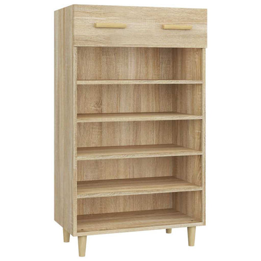 812783 vidaXL Shoe Cabinet Sonoma Oak 60x35x105 cm Engineered Wood