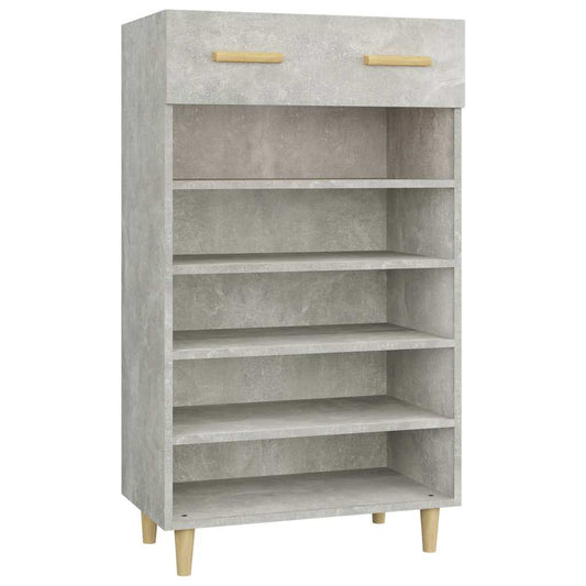 812784 vidaXL Shoe Cabinet Concrete Grey 60x35x105 cm Engineered Wood