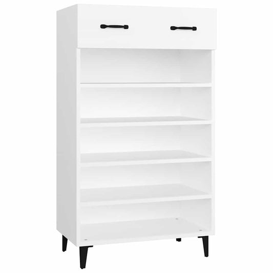 812789 vidaXL Shoe Cabinet White 60x35x105 cm Engineered Wood
