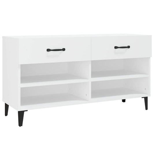 vidaXL Shoe Cabinet White 102x35x55 cm Engineered Wood