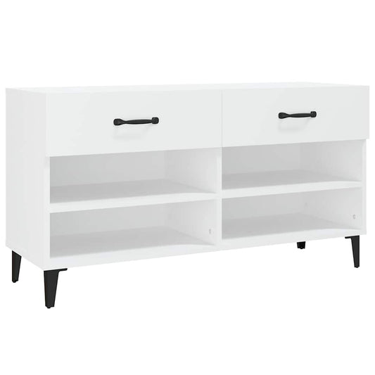 vidaXL Shoe Cabinet White 102x35x55 cm Engineered Wood