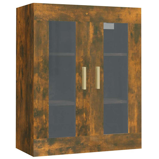 vidaXL Hanging Wall Cabinet Smoked Oak 69,5x34x90 cm
