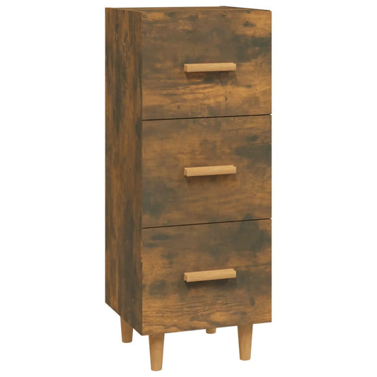 vidaXL Sideboard Smoked Oak 34.5x34x90 cm Engineered Wood