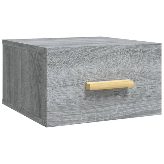 vidaXL Wall-mounted Bedside Cabinet Grey Sonoma 35x35x20 cm