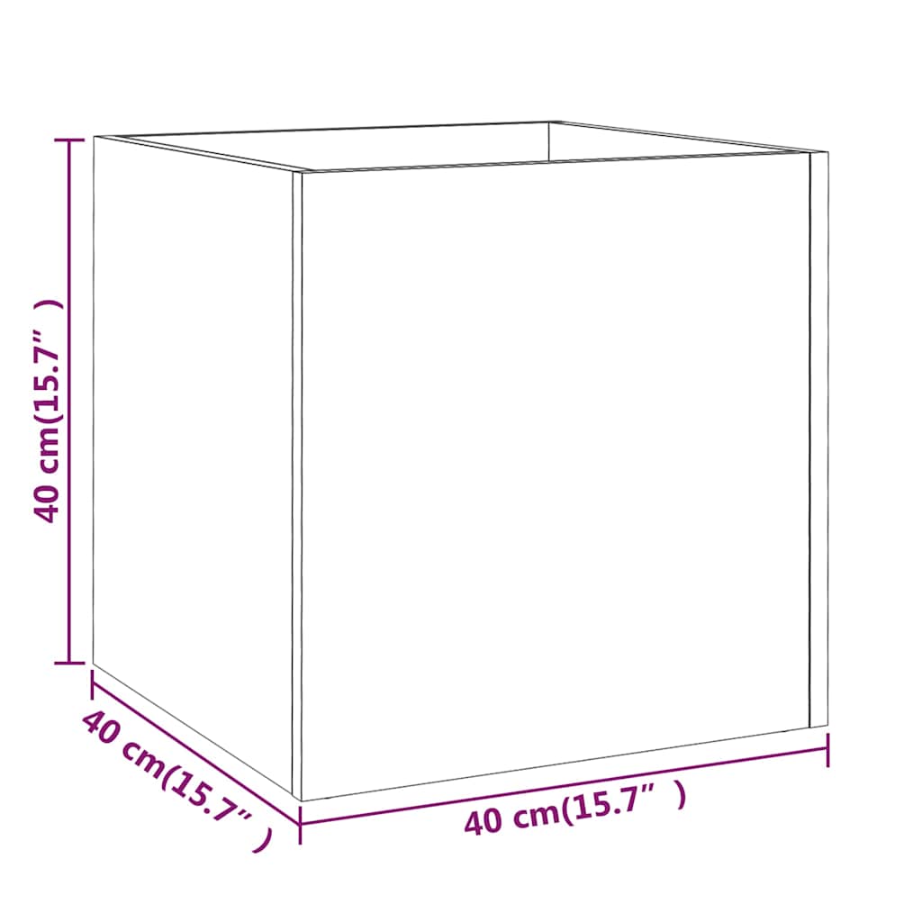 vidaXL Planter Box Grey Sonoma 40x40x40 cm Engineered Wood