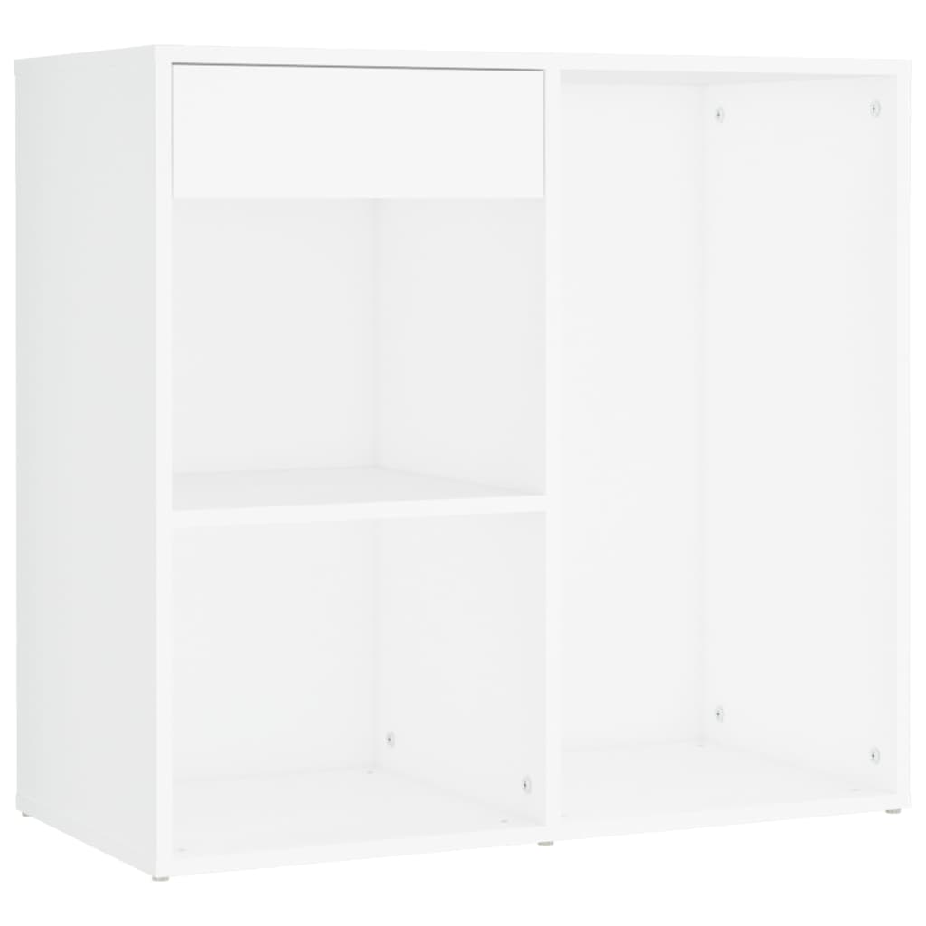 vidaXL Dressing Table Set with LED White Engineered Wood