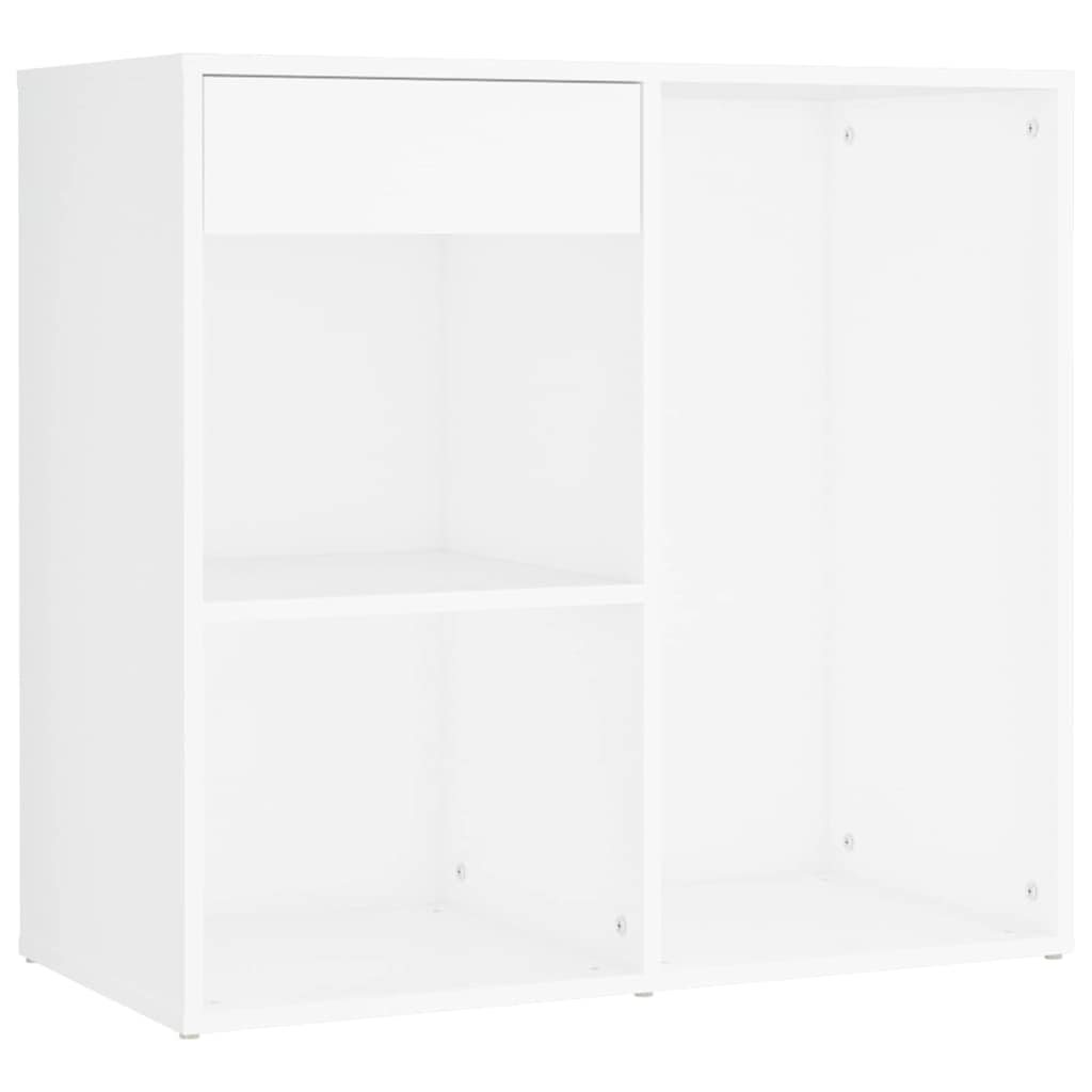 vidaXL Dressing Table Set with LED White Engineered Wood