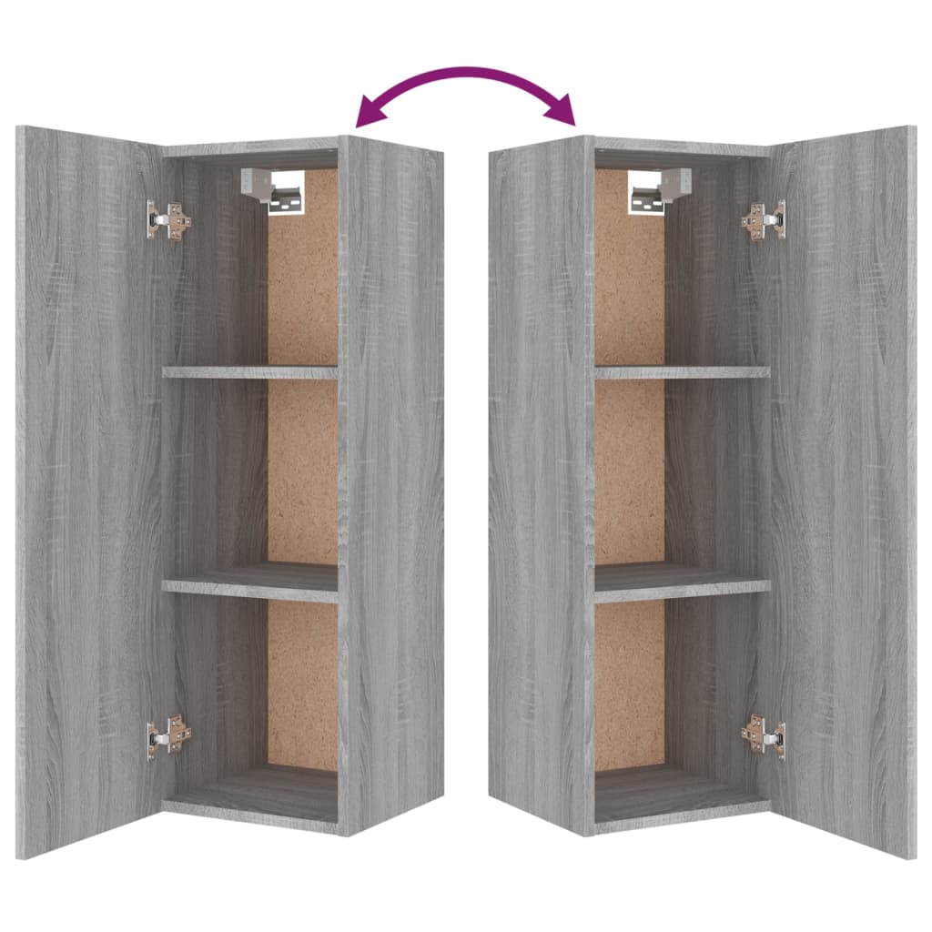 vidaXL 4 Piece TV Cabinet Set Grey Sonoma Engineered Wood