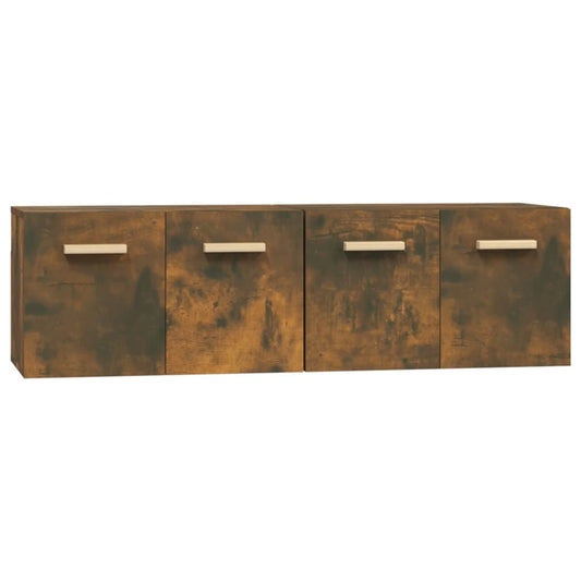vidaXL Wall Cabinets 2 pcs Smoked Oak 60x36,5x35 cm Engineered Wood