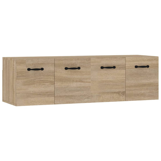 vidaXL Wall Cabinets 2 pcs Sonoma Oak 80x35x36.5 cm Engineered Wood