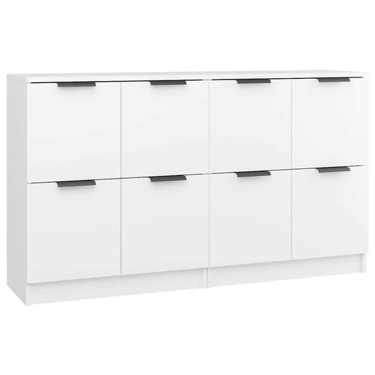 vidaXL Sideboards 2 pcs White 60x30x70 cm Engineered Wood