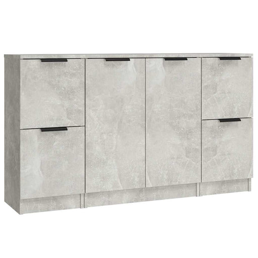 vidaXL Sideboards 3 pcs Concrete Grey Engineered Wood