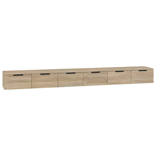 vidaXL Wall Cabinets 2 pcs Sonoma Oak 102x30x20 cm Engineered Wood