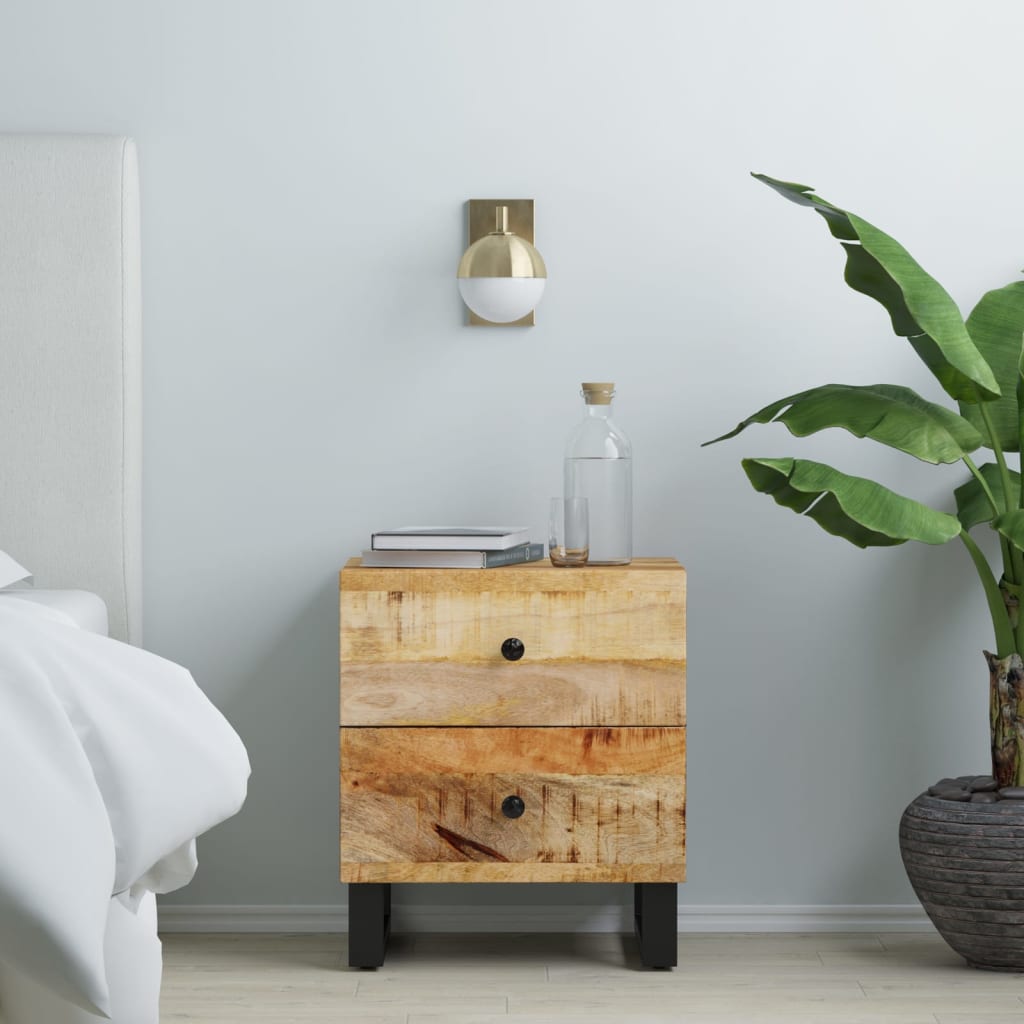 vidaXL Bedside Cabinets 2 pcs 40x33x46 cm Solid Wood Mango