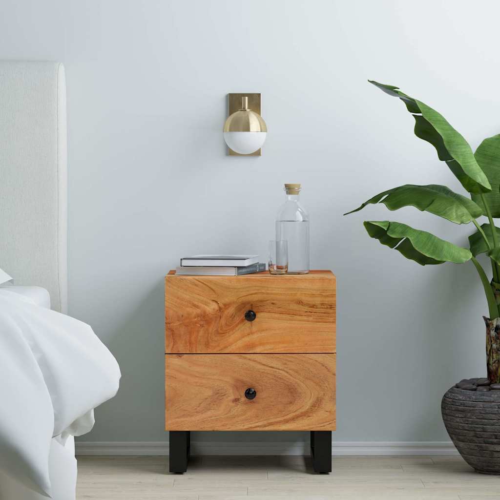 vidaXL Bedside Cabinets 2 pcs 40x33x46 cm Solid Wood Acacia