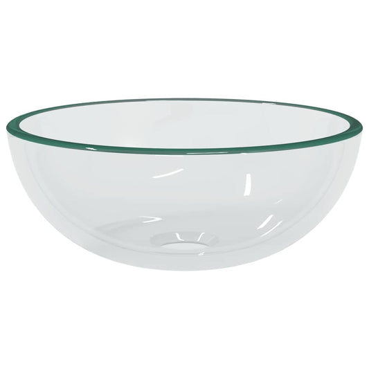 vidaXL Basin Tempered Glass 30x12 cm Transparent