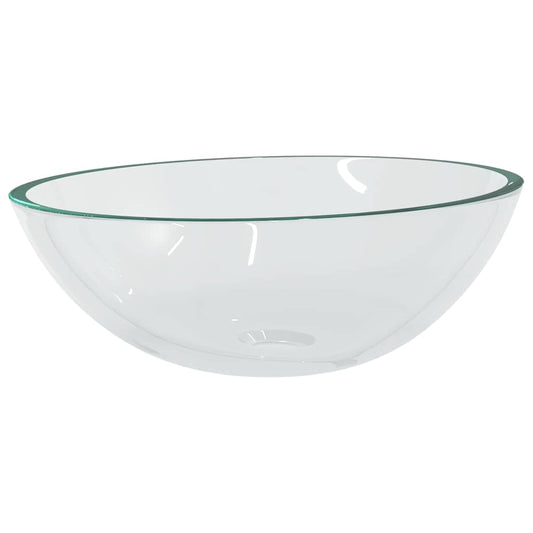 vidaXL Basin Glass 50x37x14 cm Transparent