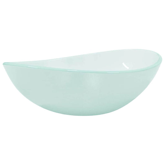 vidaXL Basin Tempered Glass 54,5x35x15,5 cm Frosted