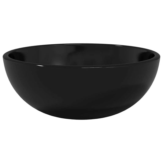 vidaXL Basin Tempered Glass 30x12 cm Black