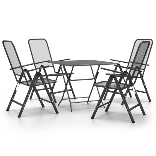 vidaXL Garden Dining Set | Anthracite | Expanded metal mesh with e-coating