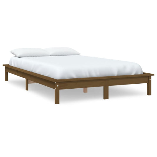 vidaXL Bed Frame without Mattress Honey Brown Super King Size Solid Wood
