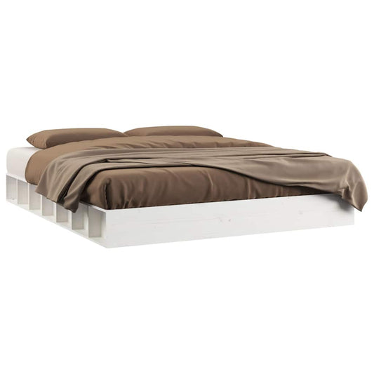 vidaXL Bed Frame without Mattress White 180x200 cm Solid Wood