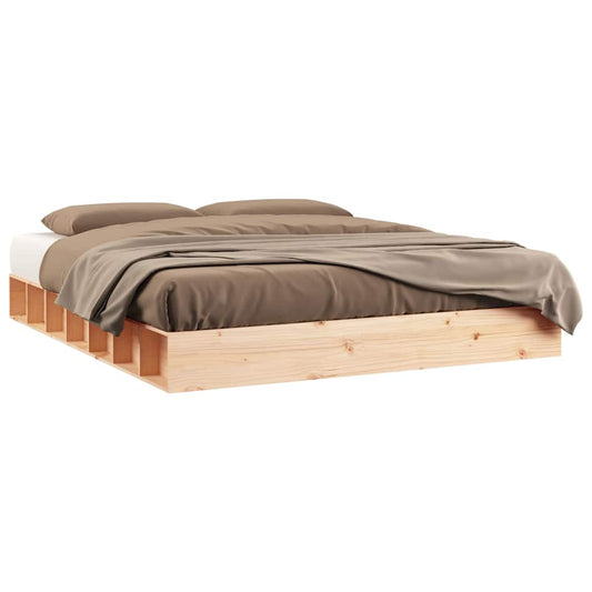 vidaXL Bed Frame without Mattress 150x200 cm King Size Solid Wood