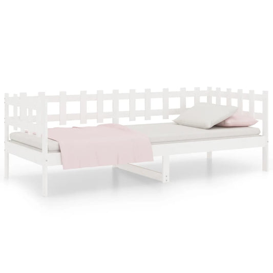 vidaXL Day Bed without Mattress White 90x200 cm Solid Wood Pine