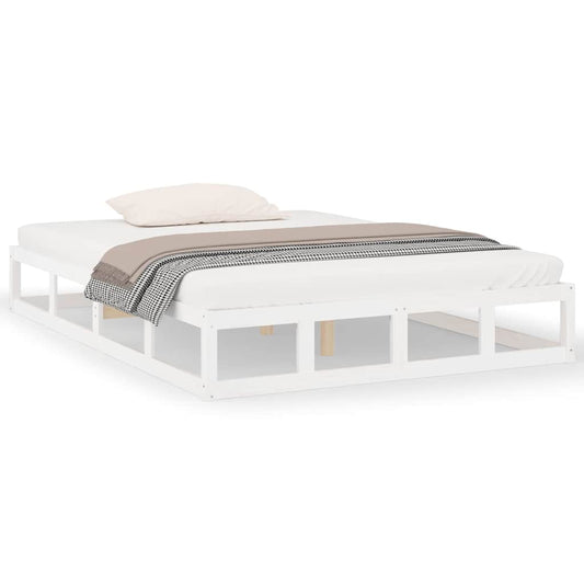 vidaXL Bed Frame without Mattress White 200x200 cm Solid Wood