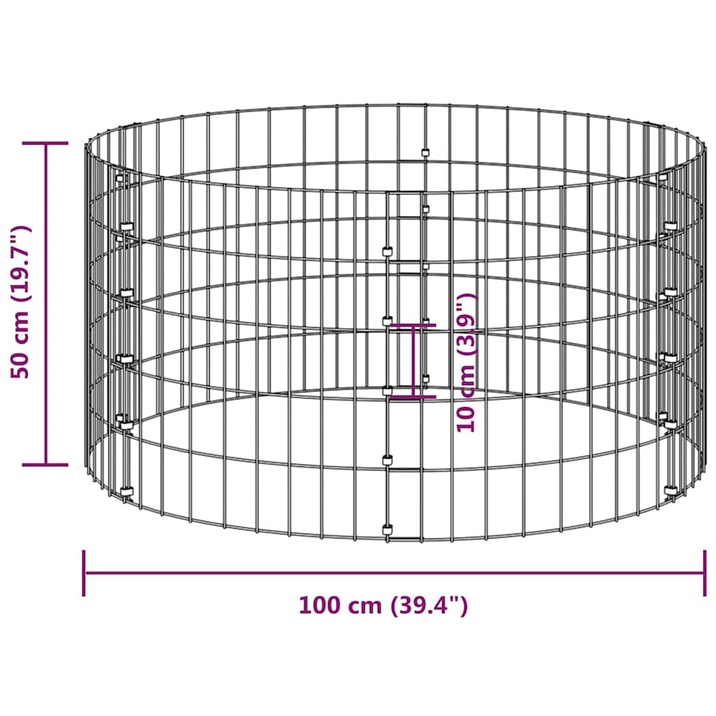 vidaXL Garden Composter Ø100x50 cm Galvanised Steel