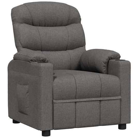 vidaXL Recliner Chair Dark Grey Fabric