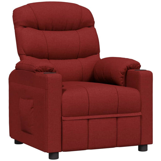 vidaXL Recliner Chair Wine Red Fabric