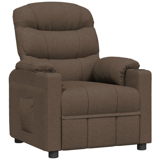 vidaXL Recliner Chair Brown Fabric