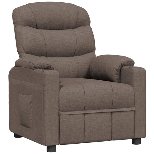 vidaXL Recliner Chair Taupe Fabric