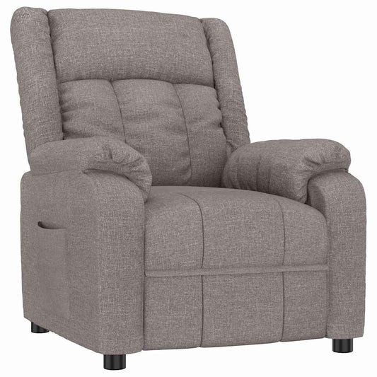 vidaXL Recliner Chair Taupe Fabric