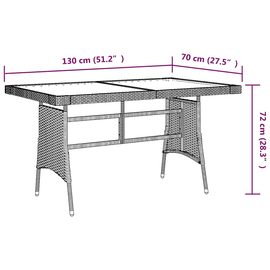 vidaXL 5 Piece Outdoor Dining Set Poly Rattan Grey