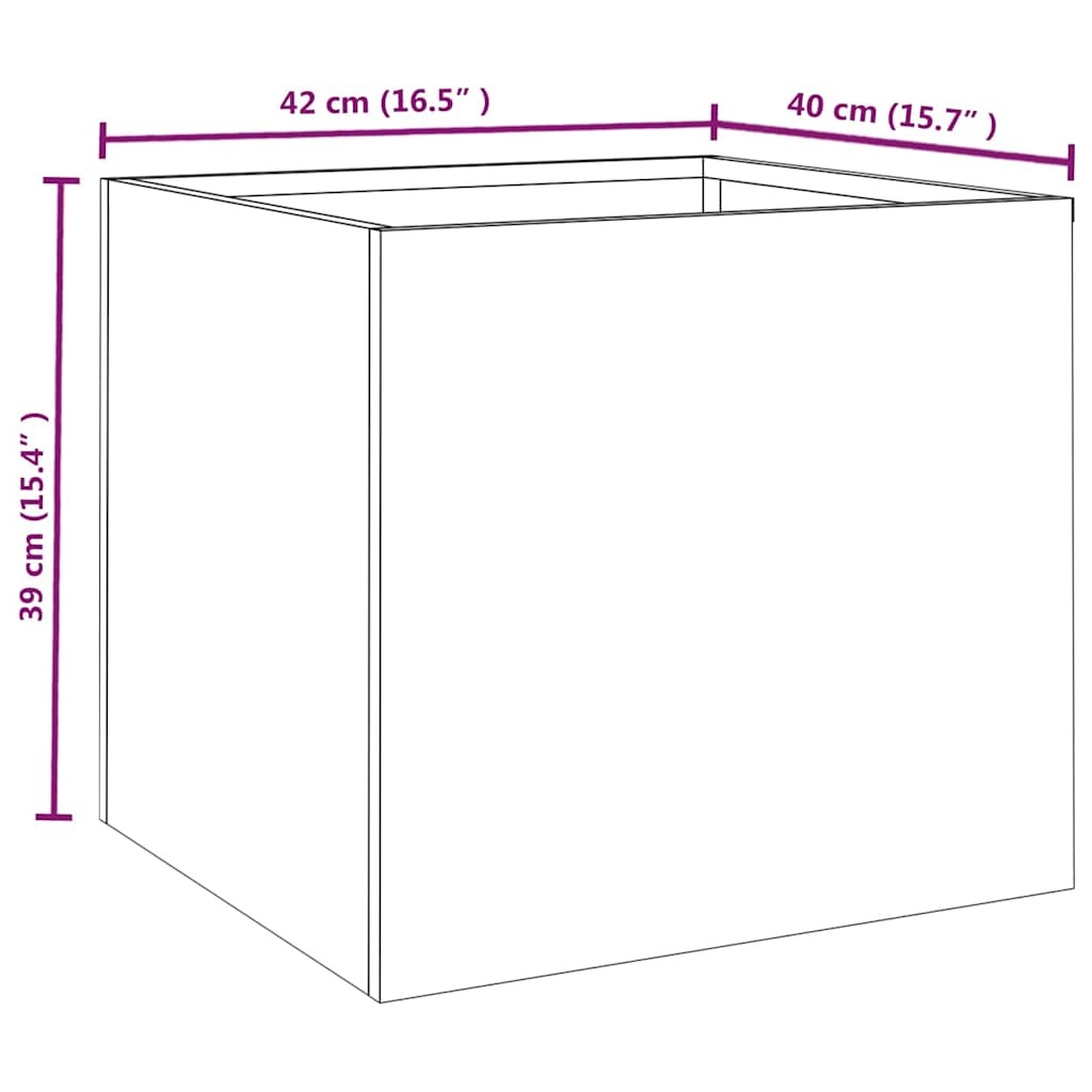 vidaXL Planter 42x40x39 cm Corten Steel