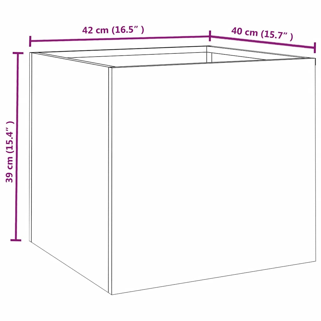 vidaXL Planter 42x40x39 cm Corten Steel