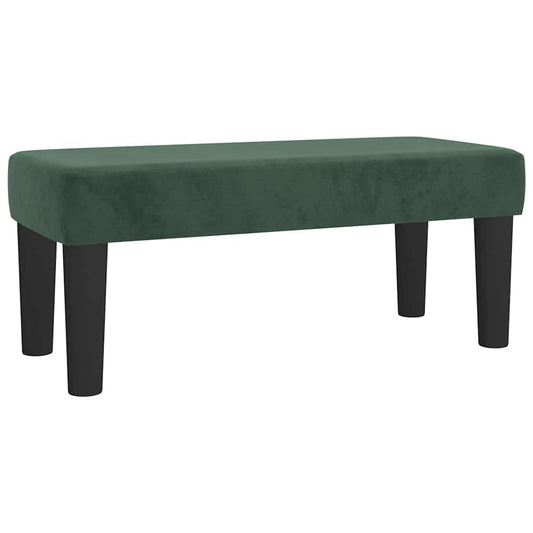 vidaXL Bench Light Grey 70x30x30 cm Velvet Dark green Fabric, Wood
