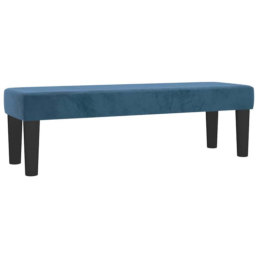 vidaXL Bench Light Grey 70x30x30 cm Velvet Dark blue Wood, Fabric