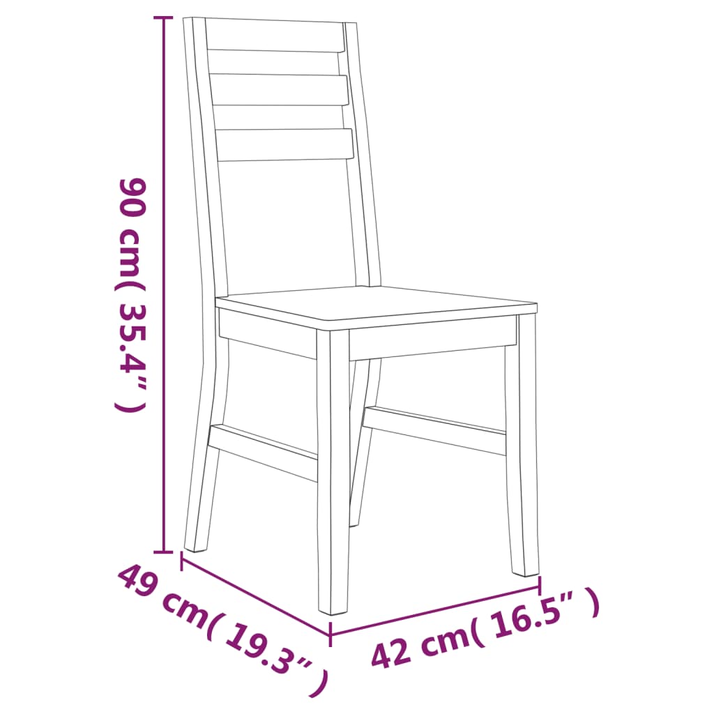 vidaXL 5 Piece Dining Set Solid Wood Acacia