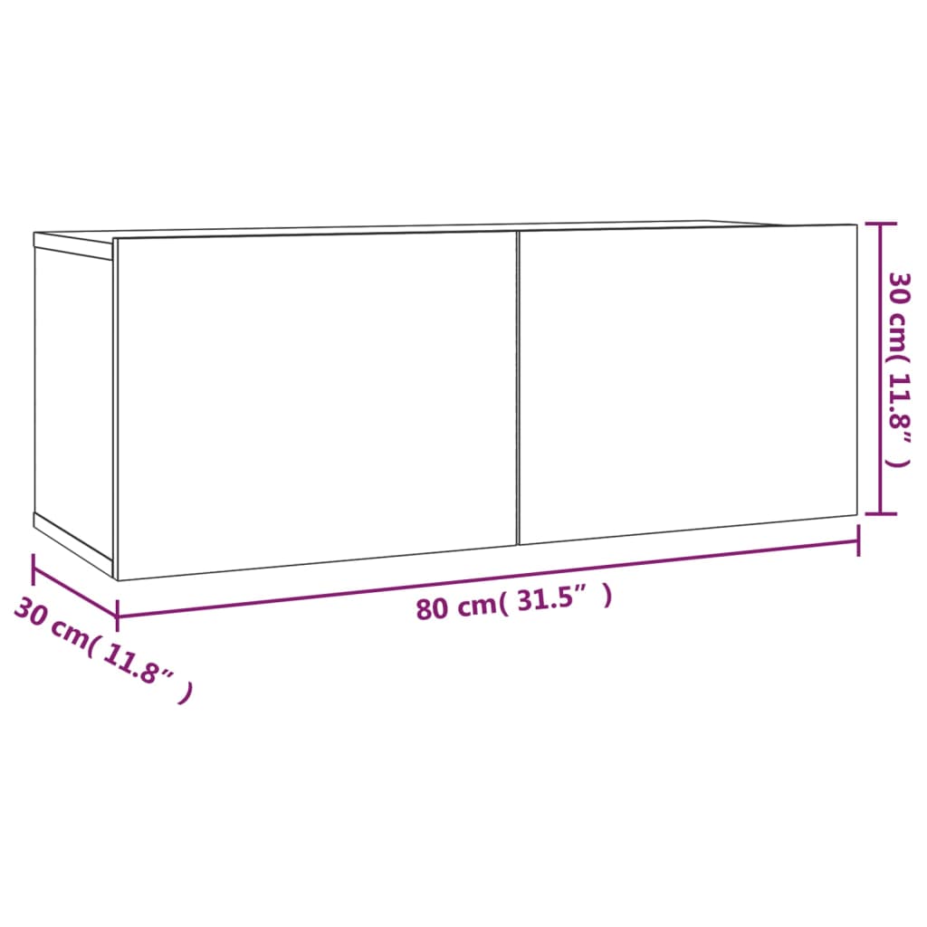 vidaXL 2 Piece TV Cabinet Set Grey Sonoma Engineered Wood