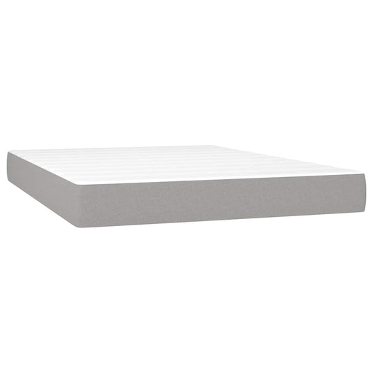 vidaXL Pocket Spring Bed Mattress Medium Light Grey 137x190x20 cm Full