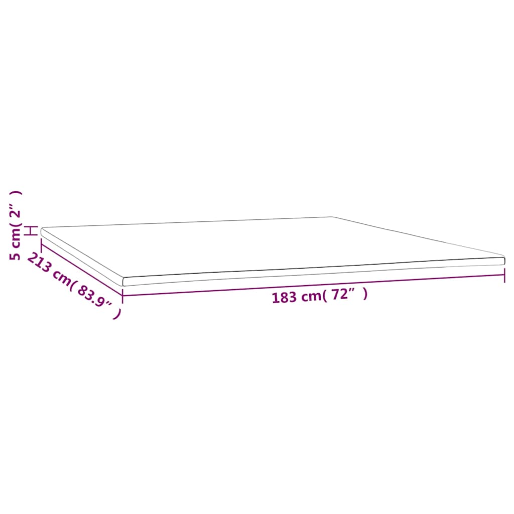 vidaXL Mattress Topper 183x213x5 cm California King
